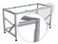 Height adjustable table with clamp (720 - 1020mm | 500kg | NGP60)  [216FLS-HVSTM]