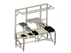 Height-adjustable packaging table