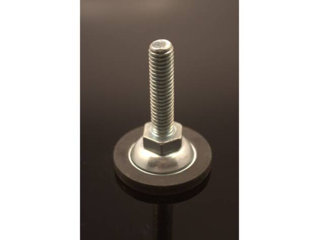 Adjustable foot 1/2" with rubber base 50mm