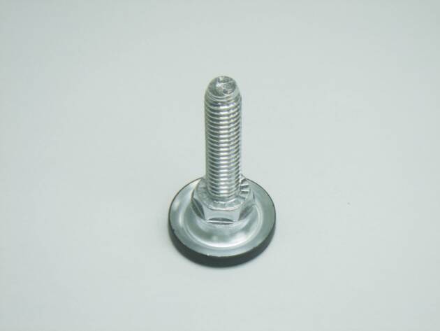 Adjustable foot 1/2" with rubber base 50mm