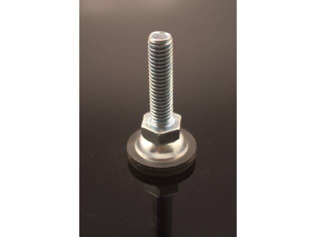 Adjustable foot 1/2" with rubber base 32mm
