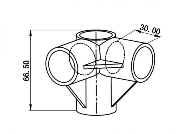 Plastic 2-way joint