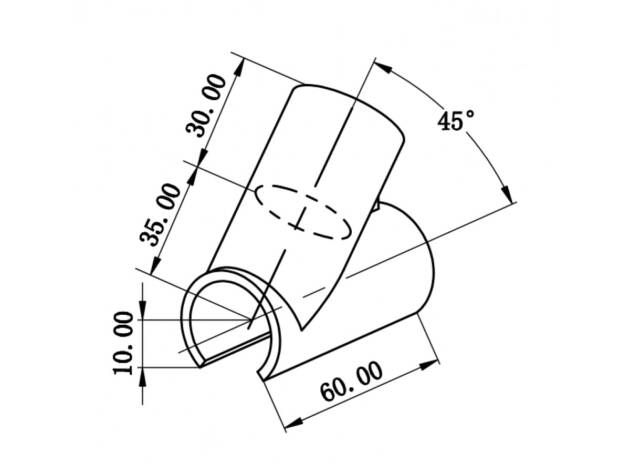 Plastic 45° joint