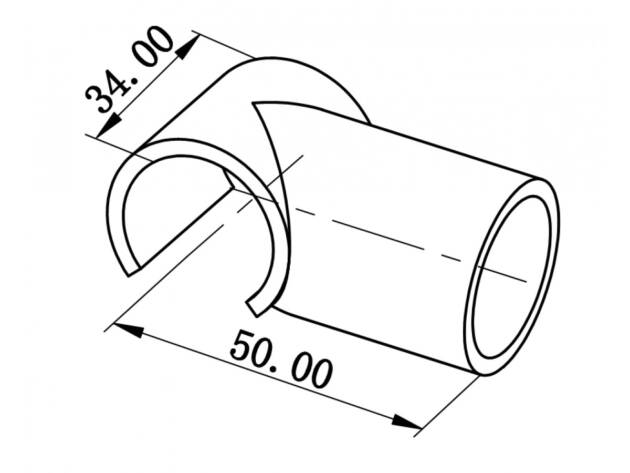 Plastic open T-joint