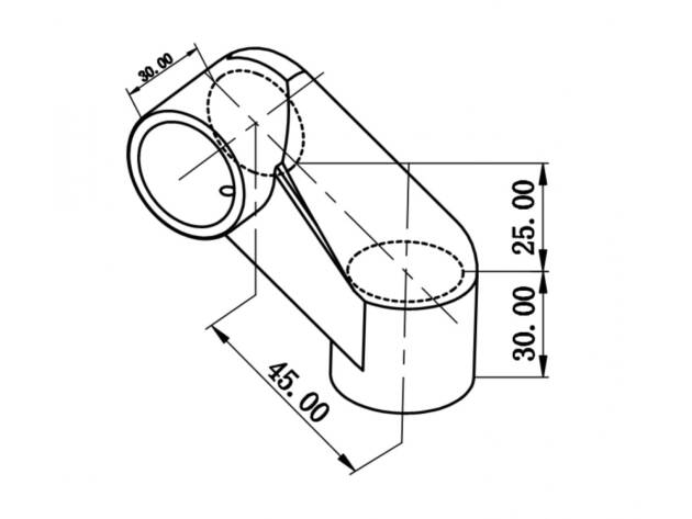 Plastic right corner joint