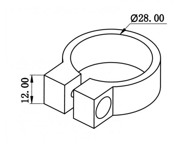Plastic clamp with screw