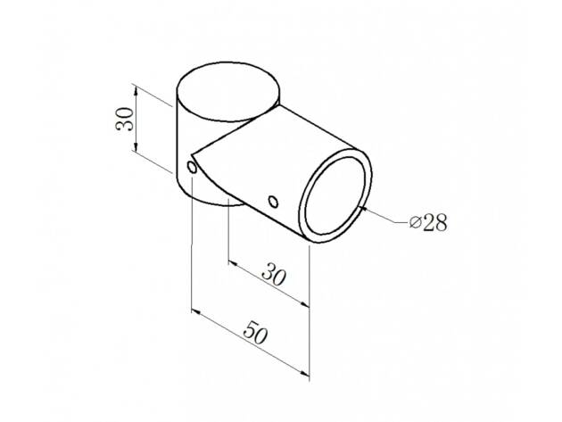 Black ABS plastic T-joint with end cap