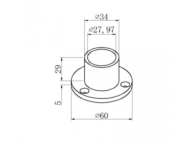 Black ABS plastic foot