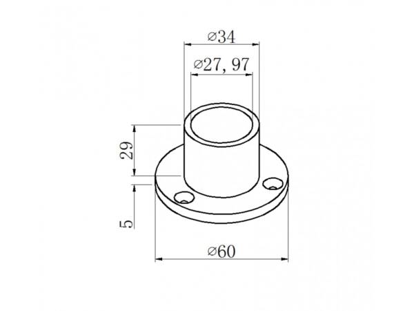 Black ABS plastic foot