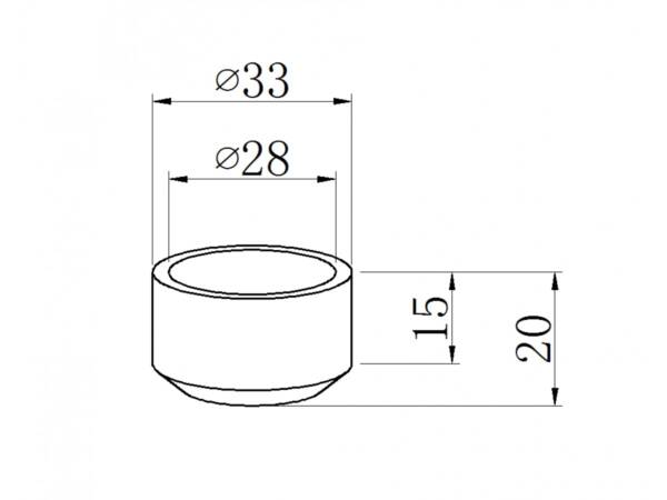 Black ABS plastic foot cap