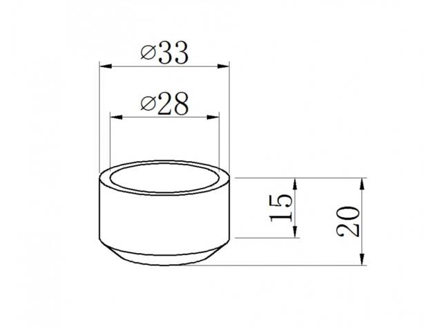 Black ABS plastic foot cap