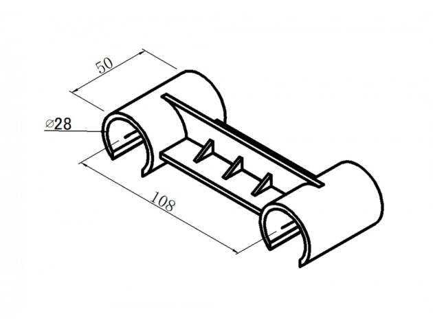 Black ABS connection joint