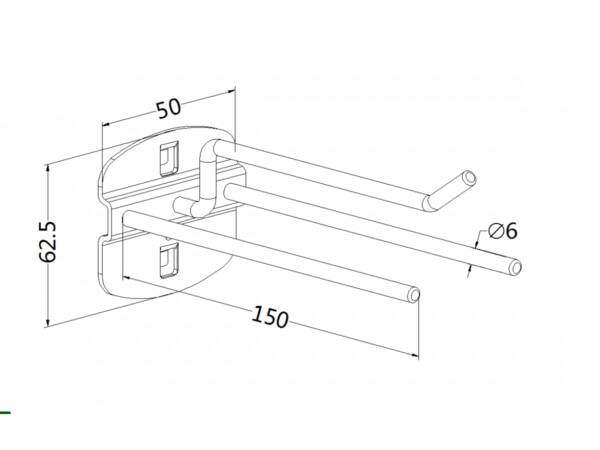 Workbench holder, model 9, length 150mm