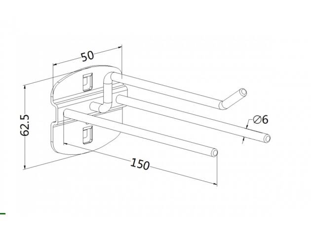 Workbench holder, model 9, length 150mm