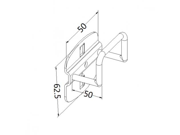 Workbench holder, model 10, length 50mm