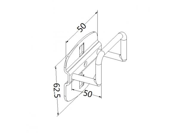 Workbench holder, model 10, length 50mm