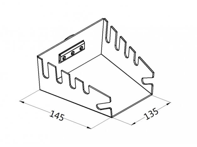 Key holder, model 14, length 145mm, width 135mm