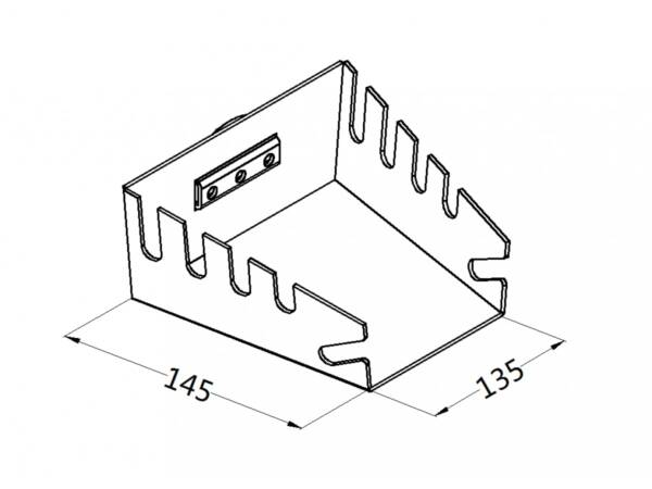 Key holder, model 14, length 145mm, width 135mm