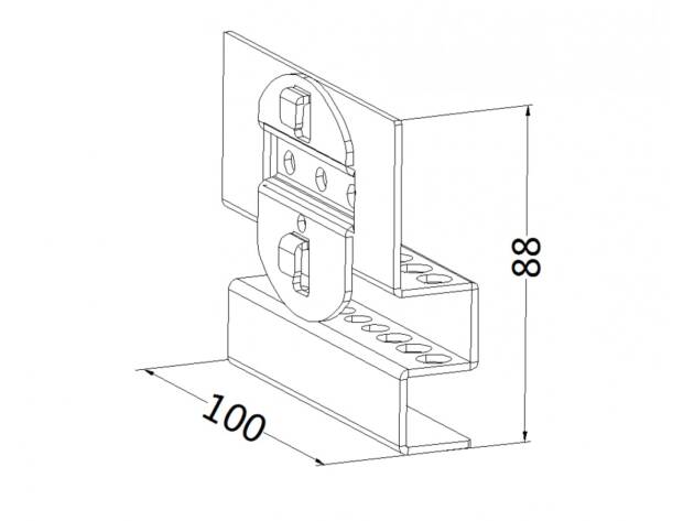 Hex key holder, model 18, length 88mm, width 100mm