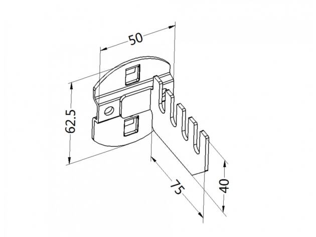 Saw holder, model 19, length 75mm, for 4 saws