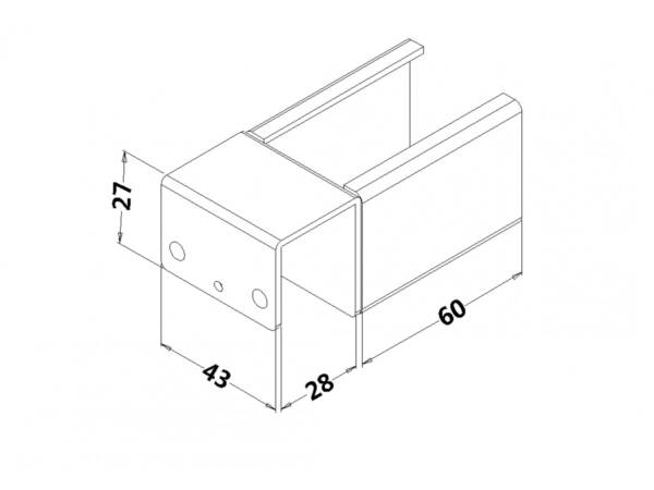 Free run bracket 40mm