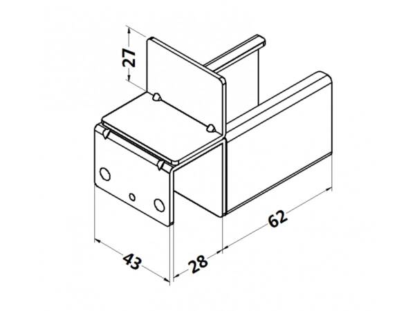 Stop bracket 40mm
