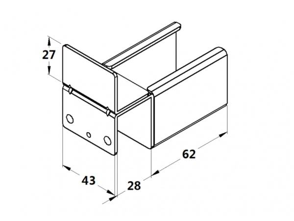 Stop bracket 40mm
