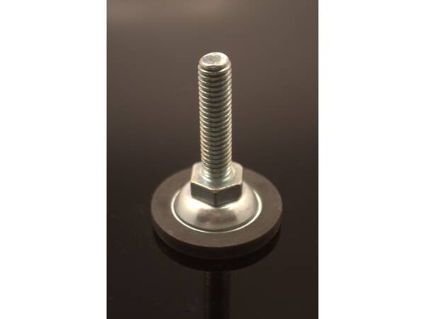 Adjustable foot 1/2" with rubber base 50mm