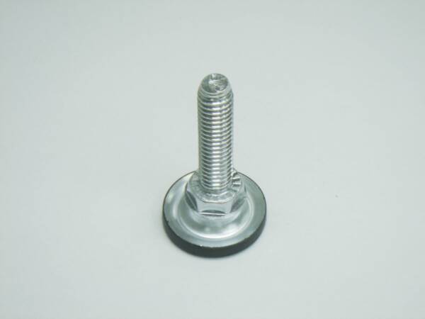 Adjustable foot 1/2" with rubber base 50mm