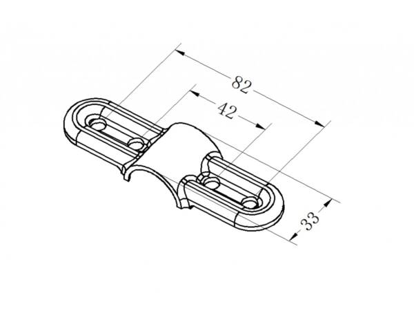 Double free angle joint A, black
