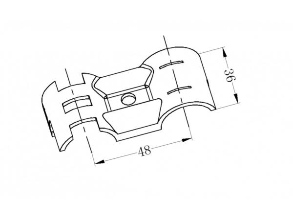 Single slider joint, black