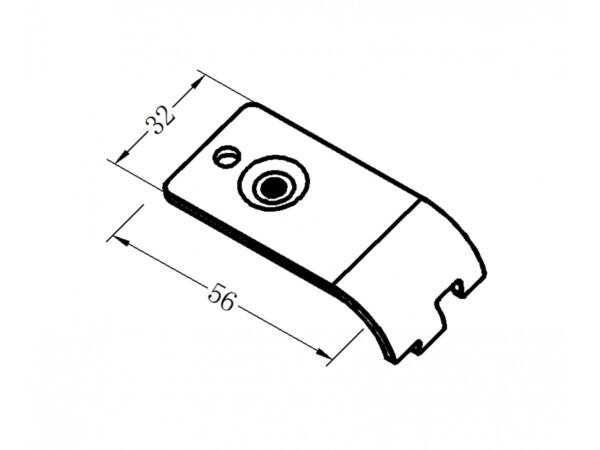 Fixation joint B dia 33, black