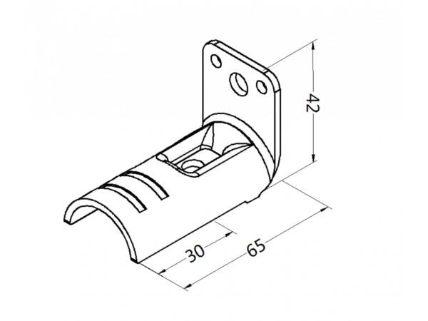Flat connection joint, black