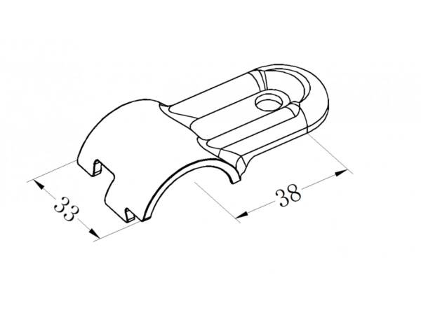Single free angle joint A, black