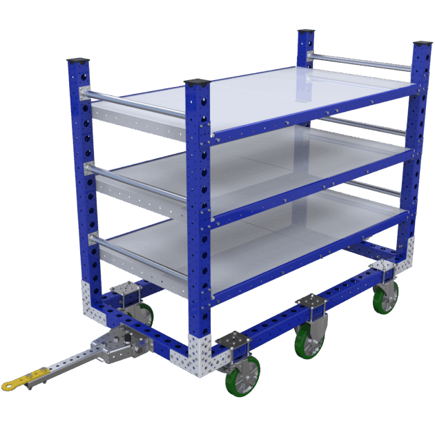 Etagewagen Q-007-1424 met 3 lades - 1680x840mm - xxxkg