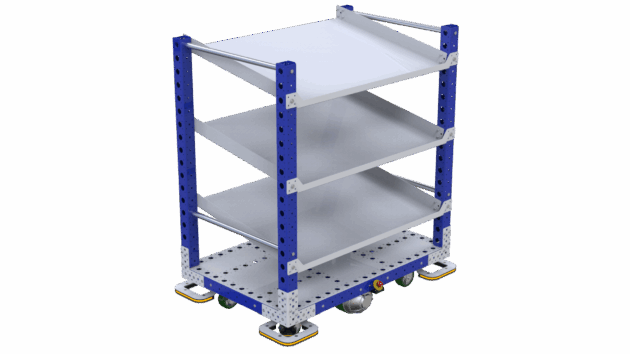 AGV etagewagen Q-041-0022 met 3 hellende lades - 1260x840mm - 1000kg