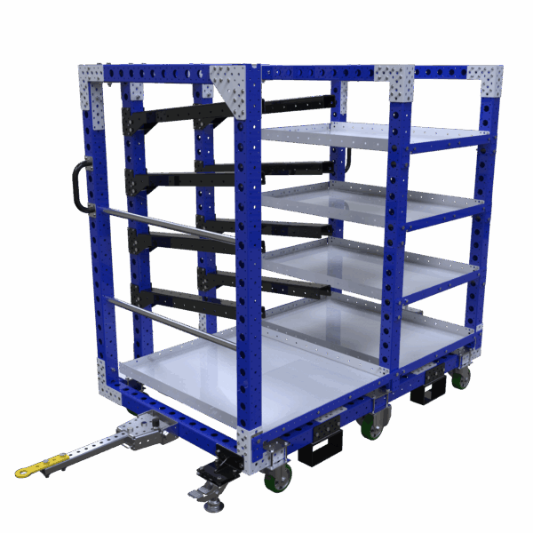 Kittingkar met lades en hangers Q-100-0650 - 1750x1050mm - 1000kg