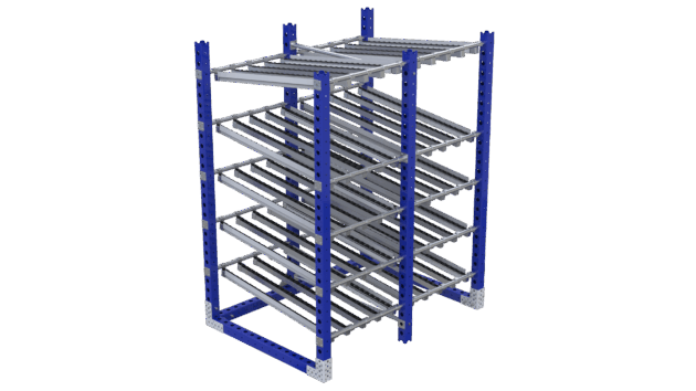Doorrolstelling met 4 niveau's en retour Q-100-0846 - 1610x1190mm - 750kg
