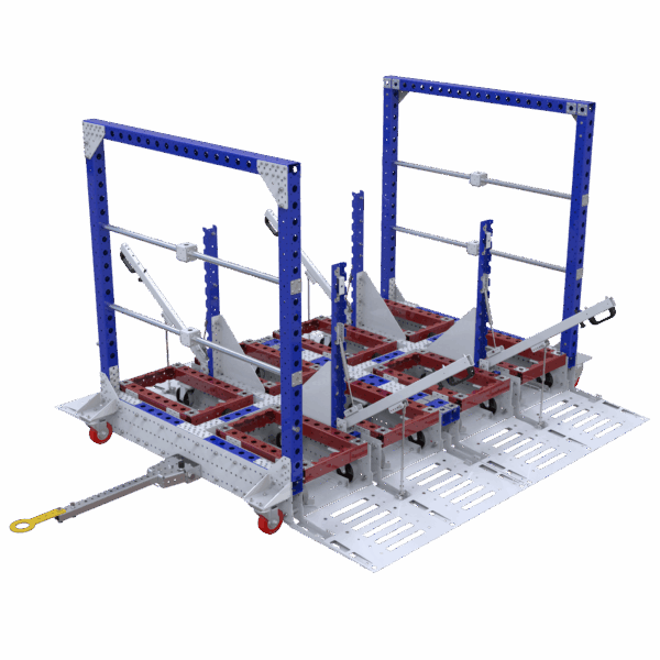 Moeder-dochter systeem voor 8 dollies - 2240x1470mm - 800kg