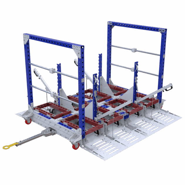 Moeder-dochter systeem voor 8 dollies - 2240x1470mm - 800kg
