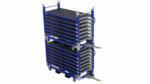 Etagewagen Q-100-1805 met 7 uitschuifbare lades - 1890x840mm - 630kg