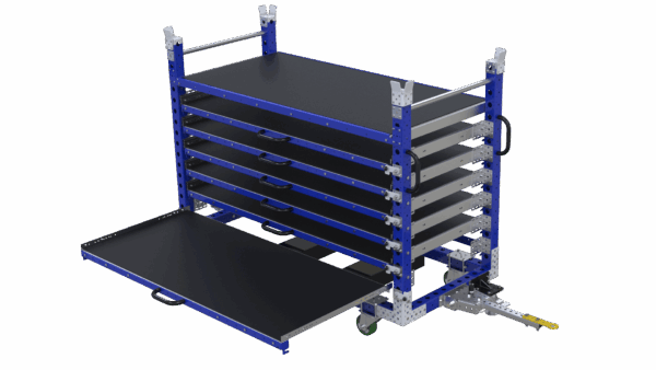Etagewagen Q-100-1805 met 7 uitschuifbare lades - 1890x840mm - 630kg