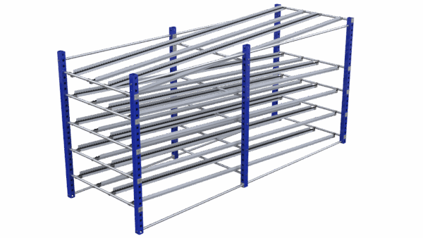 Doorrolstelling met 4 niveau's en retour Q-100-2074 - 1400x3990mm - 1950kg