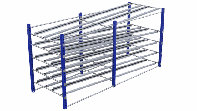 Doorrolstelling met 4 niveau's en retour Q-100-2074 - 1400x3990mm - 1950kg