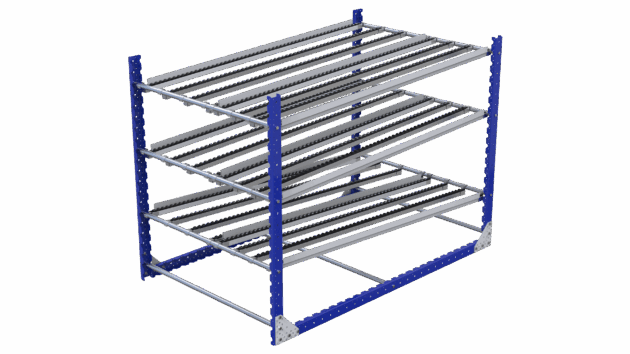 Doorrolsstelling met 2 niveau's en retour Q-100-2624 - 1260x2030mm - 300kg