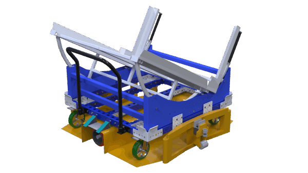 Doorrolstelling op wielen met 3 niveau's en retour Q-100-2723 - 1890x1260mm - 362kg