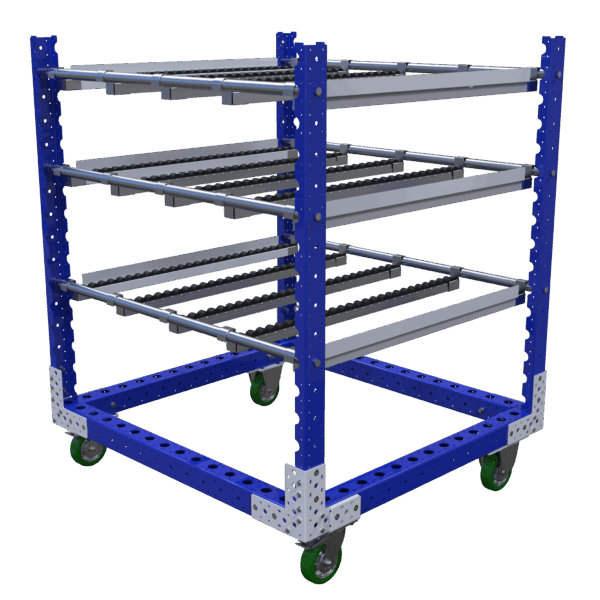 Doorrolstelling op wielen met 3 niveau's LF-100-4857 - 1120x1050mm - 180kg