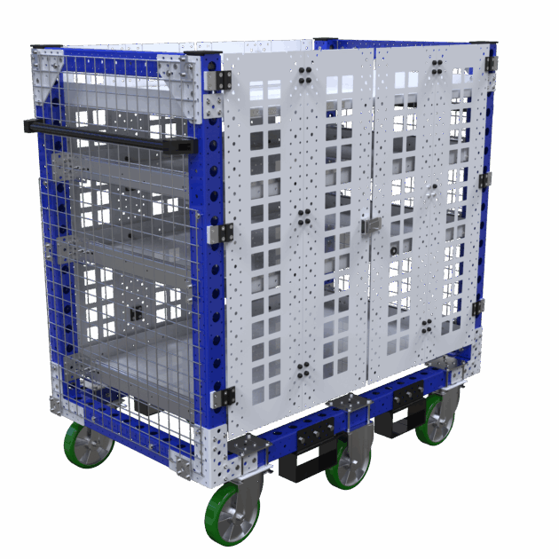 Etagewagen Q-100-5052 met 4 uitschuifbare lades - 1400x840mm - 600kg