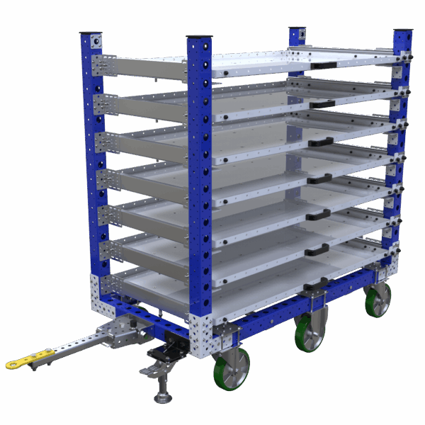 Etagewagen Q-100-6487 met 7 uitschuifbare lades - 1540x770mm - 785kg