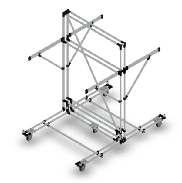 Ophangkar - dubbelzijdig 4 posities - 1800x1200mm - 80kg